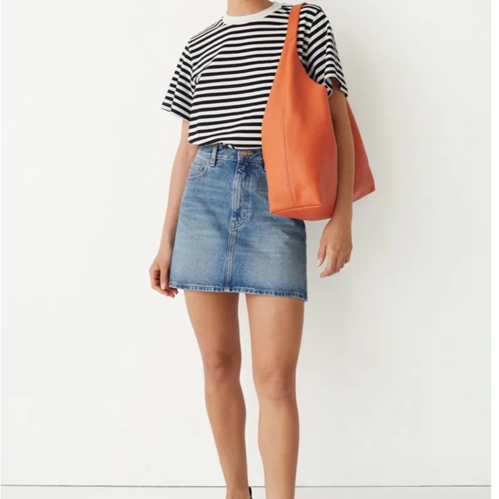& Other Stories 5 pocket Denim High-Waisted Skirt